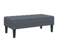 vidaXL Banco Gris Oscuro 113 cm Terciopelo