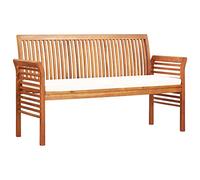 vidaXL Banco Jardín 3 Plazas con Cojín Mobiliario Cómodo Robusto Resistente Funcional Práctico Diseño Moderno Elegante 150cm Madera Maciza Acacia