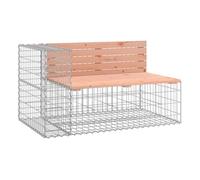 Vidaxl banco jardín diseño gaviones madera abeto douglas 122x71x65,5cm