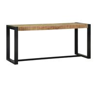 vidaXL Banco Madera de Mango Maciza, Banco de Entrada, Mueble Moderno, Estante Rectangular, Asiento de Madera, Ahorra Espacio en el Pasillo