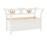 vidaXL Banco Madera Maciza Abeto Blanco 107x45x75,5 cm
