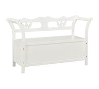 vidaXL Banco Madera Maciza Abeto Blanco 107x45x75,5 cm