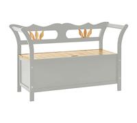 vidaXL Banco Madera Maciza de Abeto Gris 107x45x75,5 cm