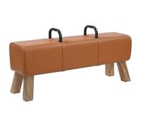 vidaXL Banco Marrón 110 x 30 x 45 cm Cuero Real