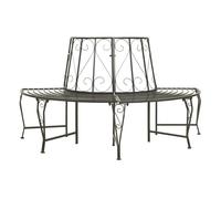 VIDAXL Banco Semicircular para árbol 160 cm de acero