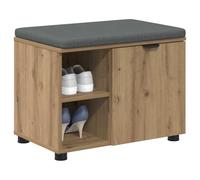 vidaXL Banco para Zapatos con cojín Roble Artisan 60 x 38 x 46 cm