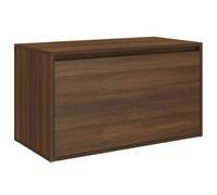 vidaXL Banco Pasillo Caja Asiento Silla Entrada Recibidor Sala de Estar Salón Muebles Almacenamiento Madera Contrachapada Roble Marrón 80x40x45 cm