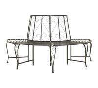 VIDAXL Banco Semicircular para árbol 160 cm de acero