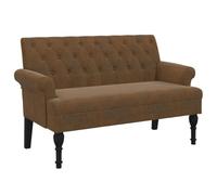 vidaXL Banco con Respaldo Ante sintético marrón 120x62x75,5 cm