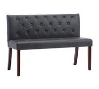 vidaXL Banco Sofás Recepción Sillas Asiento Muebles Decoración de Entrada Hogar Porche Oficina Recibidor de Piel de Ante Artificial Gris