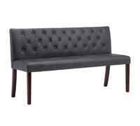 vidaXL Banco Sofás Recepción Sillas Asiento Muebles Decoración de Entrada Hogar Porche Recibidor Oficina de Piel de Ante Artificial Gris