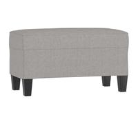 vidaXL Banco Taburete Recibidor Entrada Pasillo Dormitorio Salón Comedor Tapizado Acolchado Cama Asiento Mueble Patas de Tela Gris Claro