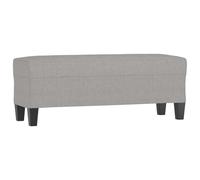 vidaXL Banco Taburete Recibidor Entrada Pasillo Dormitorio Salón Comedor Tapizado Acolchado Cama Asiento Mueble Patas de Tela Gris Claro