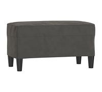 vidaXL Banco Taburete Recibidor Entrada Pasillo Dormitorio Salón Comedor Tapizado Acolchado Cama Asiento Mueble Patas de Terciopelo Gris Oscuro