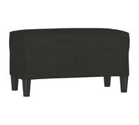 vidaXL Banco Taburete Recibidor Entrada Pasillo Dormitorio Salón Comedor Tapizado Acolchado Cama Asiento Mueble Patas de Tela Negro