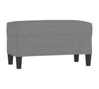 vidaXL Banco Taburete Recibidor Entrada Pasillo Dormitorio Salón Comedor Tapizado Acolchado Cama Asiento Mueble Patas de Tela Gris Oscuro