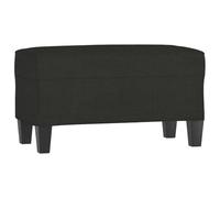 vidaXL Banco Taburete Recibidor Entrada Pasillo Dormitorio Salón Comedor Tapizado Acolchado Cama Asiento Mueble Patas de Tela Negro