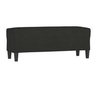vidaXL Banco Taburete Recibidor Entrada Pasillo Dormitorio Salón Comedor Tapizado Acolchado Cama Asiento Mueble Patas de Tela Negro
