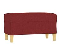 vidaXL Banco Taburete Recibidor Entrada Pasillo Dormitorio Salón Comedor Tapizado Acolchado Cama Asiento Mueble Patas de Tela Rojo Vino Tinto