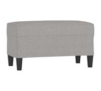 vidaXL Banco Taburete Recibidor Entrada Pasillo Dormitorio Salón Comedor Tapizado Acolchado Cama Asiento Mueble Patas de Tela Gris Claro