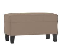 vidaXL Banco Taburete Recibidor Entrada Pasillo Dormitorio Salón Comedor Tapizado Acolchado Cama Asiento Patas de Tela de Microfibra Gris Taupe