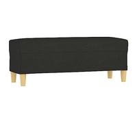 vidaXL Banco Taburete Recibidor Entrada Pasillo Dormitorio Salón Comedor Tapizado Acolchado Cama Asiento Mueble Patas de Tela Negro