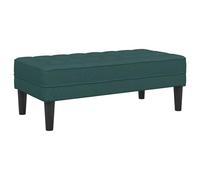 vidaXL Banco Verde Oscuro 113x57x39 cm Tela