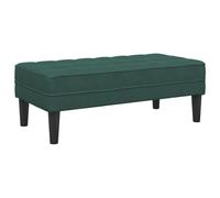 vidaXL Banco Verde Oscuro 113x57x39 cm Terciopelo
