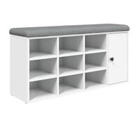 Banco zapatero santa cruz 9 estantes blanco 50x102x32 cm