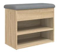 vidaXL Banco Zapatero Madera de ingeniería Roble Sonoma 62x32x50 cm