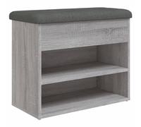 vidaXL Banco Zapatero Madera de ingeniería Gris Sonoma 62x32x50 cm