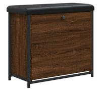vidaXL Banco Zapatero con cajón abatible Roble marrón 62x32x56 cm