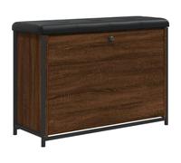 vidaXL Banco Zapatero con cajón abatible Roble marrón 82x32x56 cm