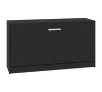 vidaXL Banco Zapatero de Madera contrachapada Negro 80x24x45 cm