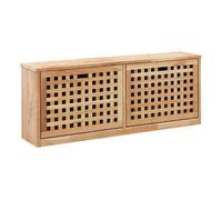 Vidaxl banco zapatero de madera maciza de nogal 94x20x38 cm