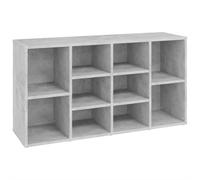 Vidaxl banco zapatero madera contrachapada gris hormigón 103x30x55cm