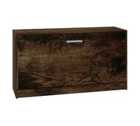 Vidaxl banco zapatero madera contrachapada roble ahumado 80x24x45 cm