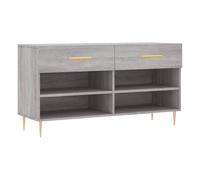 Vidaxl banco zapatero madera de ingeniería gris sonoma 102x35x55 cm