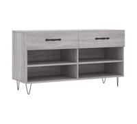 Vidaxl banco zapatero madera de ingeniería gris sonoma 102x35x55 cm