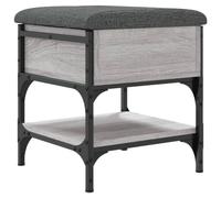 vidaXL Banco Zapatero Madera de ingeniería Gris Sonoma 42x42x45 cm