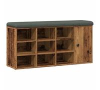 vidaXL Banco Zapatero Madera de ingeniería Madera Vieja 102x32x50 cm, Zapatero, Banco, Banco de almacenaje, Mueble Zapatero, Banco de Pasillo