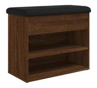 vidaXL Banco Zapatero Madera de ingeniería marrón Roble 62x32x50 cm