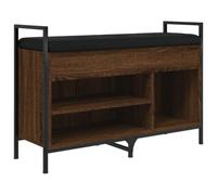 vidaXL Banco Zapatero Madera de ingeniería marrón Roble 85,5x32x57,5cm