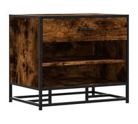 vidaXL Banco Zapatero Madera de ingeniería Roble Ahumado 60x40x53,5 cm