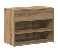 vidaXL Banco zapatero Roble Artisan – Madera de ingeniería 60x30x45 cm – Asiento de pasillo