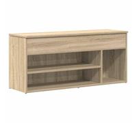 vidaXL Banco Zapatero Madera de ingeniería Roble Sonoma 102x30,5x45 cm, Banco Zapatero, Asiento de Banco de Pasillo, Asiento de Pasillo