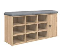 vidaXL Banco Zapatero Madera de ingeniería Roble Sonoma 102x32x50 cm