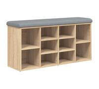 vidaXL Banco Zapatero Madera de ingeniería Roble Sonoma 102x32x50 cm