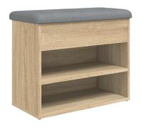 vidaXL Banco Zapatero Madera de ingeniería Roble Sonoma 62x32x50 cm