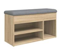 vidaXL Banco Zapatero Madera de ingeniería Roble Sonoma 82x32x45,5 cm